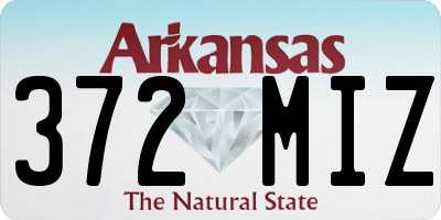 AR license plate 372MIZ