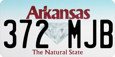 AR license plate 372MJB