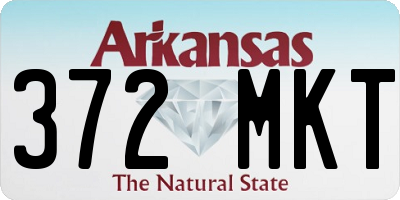 AR license plate 372MKT