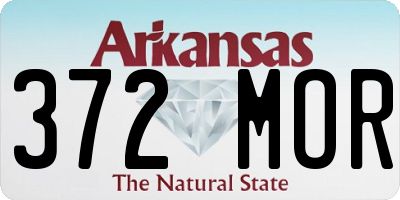 AR license plate 372MOR