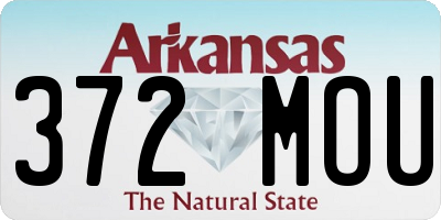AR license plate 372MOU