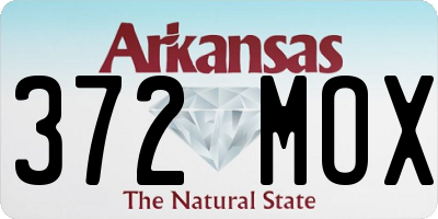 AR license plate 372MOX