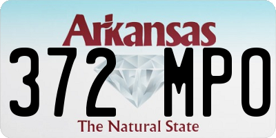 AR license plate 372MPO
