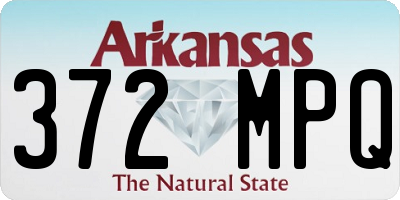 AR license plate 372MPQ