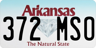 AR license plate 372MSO