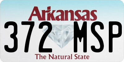 AR license plate 372MSP