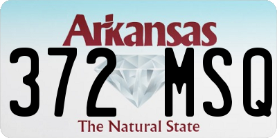 AR license plate 372MSQ