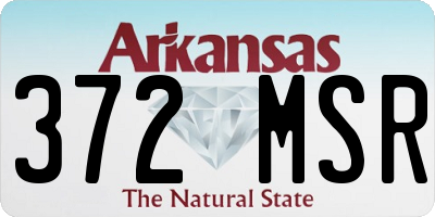 AR license plate 372MSR