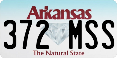 AR license plate 372MSS