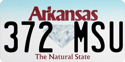 AR license plate 372MSU