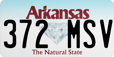 AR license plate 372MSV