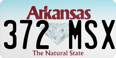 AR license plate 372MSX