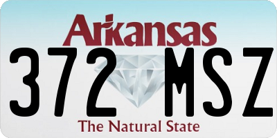 AR license plate 372MSZ
