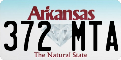 AR license plate 372MTA
