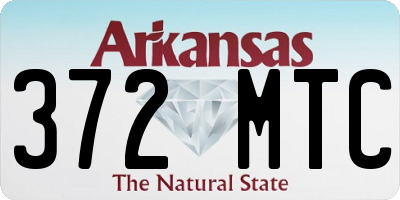 AR license plate 372MTC