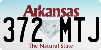 AR license plate 372MTJ