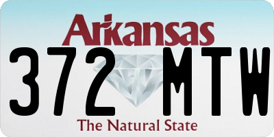 AR license plate 372MTW
