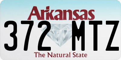 AR license plate 372MTZ