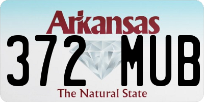 AR license plate 372MUB
