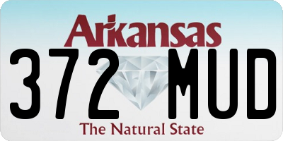 AR license plate 372MUD