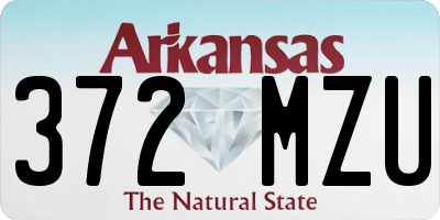 AR license plate 372MZU
