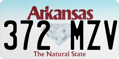AR license plate 372MZV