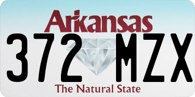 AR license plate 372MZX