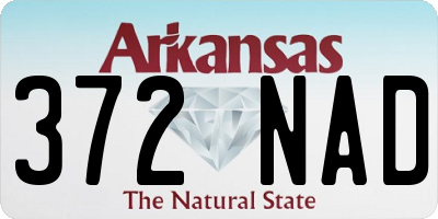 AR license plate 372NAD