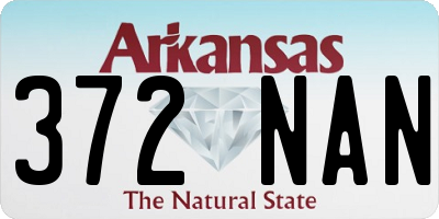 AR license plate 372NAN