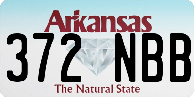 AR license plate 372NBB