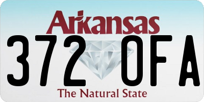 AR license plate 372OFA