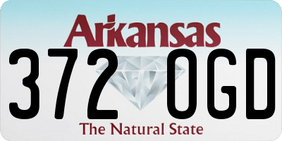 AR license plate 372OGD
