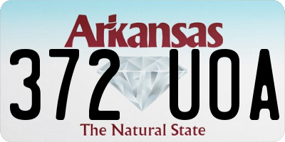 AR license plate 372UOA