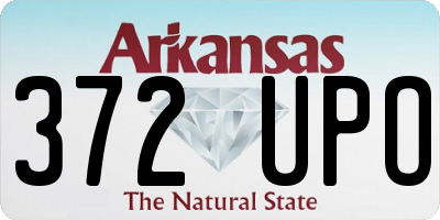 AR license plate 372UPO