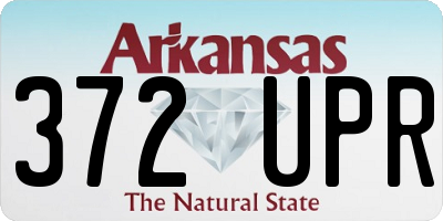 AR license plate 372UPR