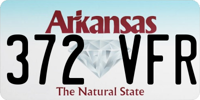AR license plate 372VFR
