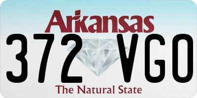 AR license plate 372VGO