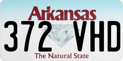 AR license plate 372VHD