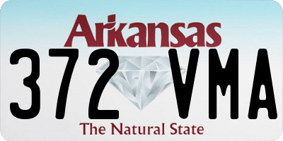 AR license plate 372VMA
