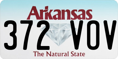 AR license plate 372VOV