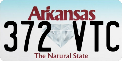 AR license plate 372VTC