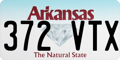 AR license plate 372VTX
