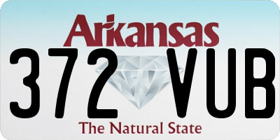 AR license plate 372VUB