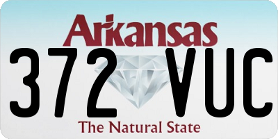 AR license plate 372VUC
