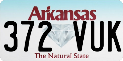 AR license plate 372VUK