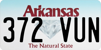 AR license plate 372VUN