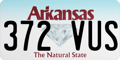 AR license plate 372VUS