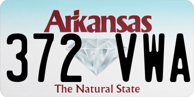 AR license plate 372VWA