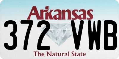 AR license plate 372VWB