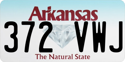 AR license plate 372VWJ